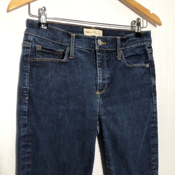 Gap Jeans Womens 29 R Blue 1969 True Skinny Dark Wash Mid Rise - Picture 2 of 9